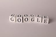 White blocks with letters spelling Google, symbolizing search and SEO concepts.